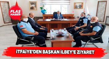 İtfaiye personeli Ulaş Belediye Başkanını ziyaret etti