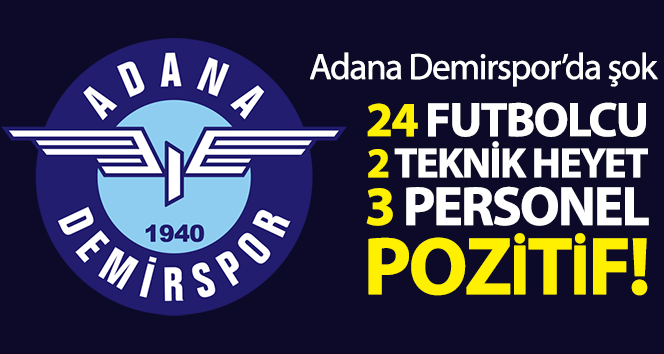 Adana Demirspor’da 24 futbolcunun Covid-19 testi pozitif çıktı
