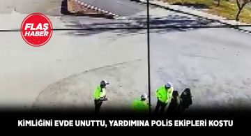 Kimliğini unutan adaya trafik polislerinden yardım
