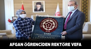 Afgan öğrenci kendisine yapılan yardımı unutmadı