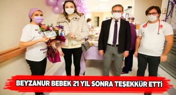 Yıllar önce tedavi ettiği Beyzanur bebek ile tekrar yan yana