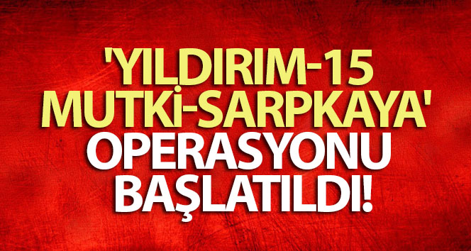 İçişleri Bakanlığı tarafından Bitlis’te ‘Yıldırım-15 Mutki-Sarpkaya’ Harekatı başlatıldı