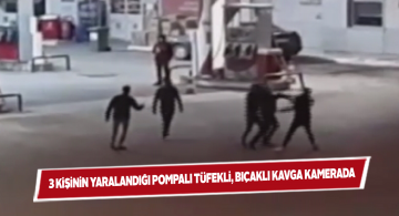 Akaryakıt istasyonunda iki grup arasında kavga çıktı