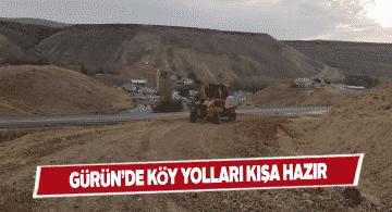 Gürün’ün köy yollarında kışa hazırlık çalışmaları tamamlandı