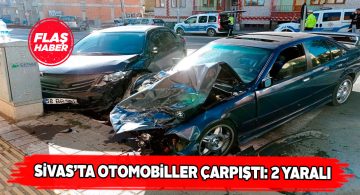 Menderes caddesinde iki araç çarpıştı