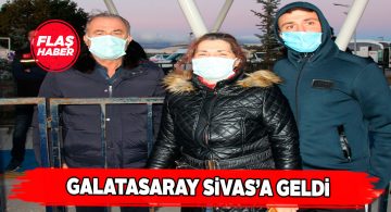 Galatasaray kafilesi Sivas’ta meşalelerle karşılandı