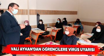 Vali Salih Ayhan 2 okulun öğrencilerini ziyaret etti