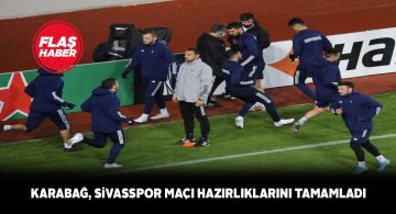 Karabağ maçın oynanacağı statta antrenmana çıktı