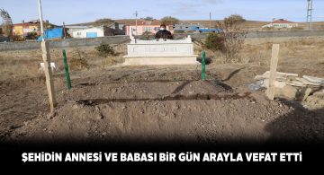 Şehit ailesi yan yana defnedildi