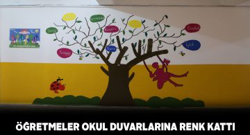 4 öğretmen okulu rengârenk boyadı