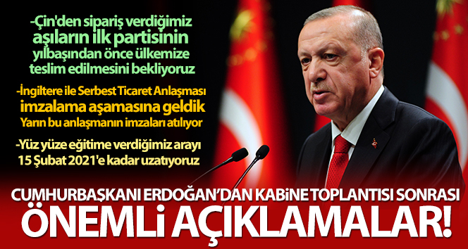 Cumhurbaşkanı Erdoğan’dan önemli açıklamalar!