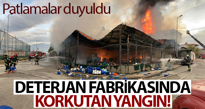 Deterjan fabrikası yangını çevredeki binalara sıçradı