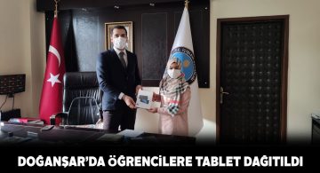 Doğanşar Kaymakamlığından öğrencilere tablet desteği