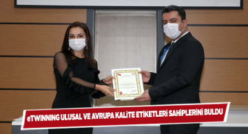 eTwinnig projeleri kapsamında okullara kalite etiketleri verildi