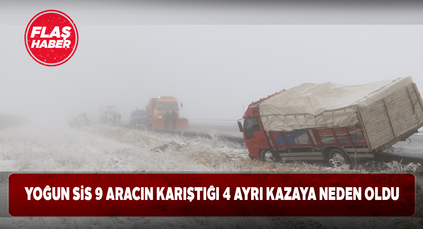 Yağdonduran geçidinde yoğun sis trafik kazaları meydana getirdi