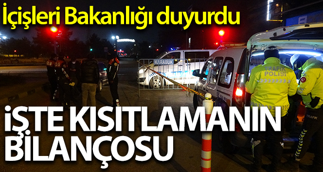 İçişleri Bakanlığı: ‘Kısıtlamayı ihlal eden 37.614 kişi hakkında adli veya idari işlem yapıldı’