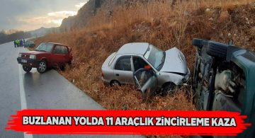 İmranlı’da zincirleme kaza