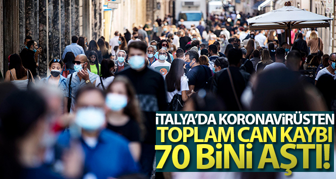 İtalya’da Covid-19’dan toplam can kaybı 70 bini aştı