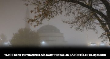 Yoğun sis ve ışıkların dansı büyüledi