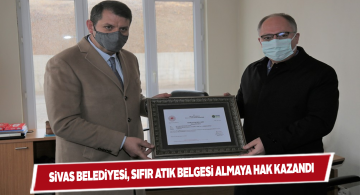 Sivas Belediyesi’ni gururlandıran temiz çevre belgesi