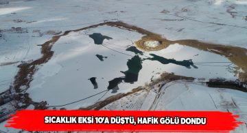 Sivas’ta dondurucu soğuklar ile birlikte göller buz tuttu