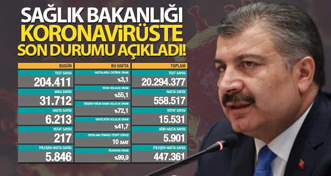 Son 24 saatte 217 kişi corona virüsten öldü