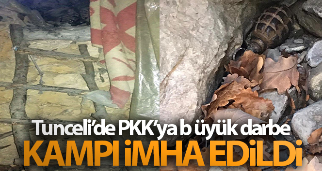 Tunceli’de ayrılıkçı terör örgütü kampı yıkıldı