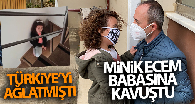 Türkiye ağlamıştı … küçücük Ecem sağlıkçı babasına getirildiği şekilde