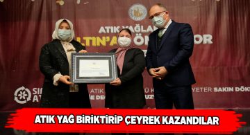 Atık yağ biriktiren vatandaşlar ödüllendirildi