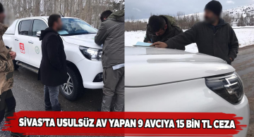 Doğa koruma ekipleri usulsüz şekilde ava ceza kesti