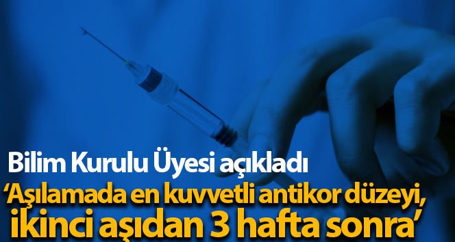 Bilim Kurulu Üyesi İlhan: ‘Aşılamada en kuvvetli antikor düzeyi, ikinci aşıdan 3 hafta sonra’