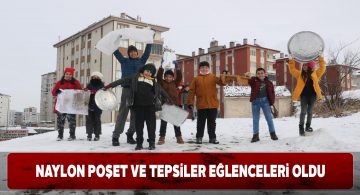 Çocuklar yağan karın tadını çıkarmaya devam ediyor