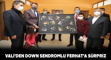 Sivas Valisi’nden down sendromlu gence destek