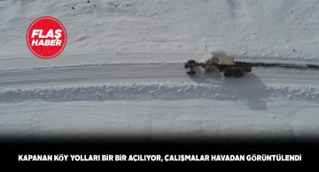 Karla mücadele ekiplerinin çalışmaları drone ile görüntülendi