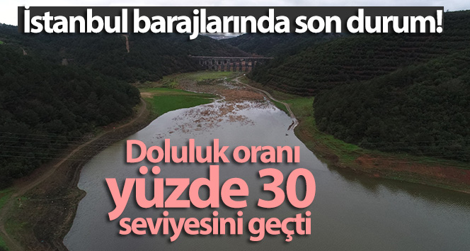 İstanbul barajlarında son durum! Doluluk oranı yüzde 30 seviyesini geçti