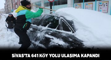 Yoğun kar yağışı ve tipi 641 köy yolunu ulaşıma kapattı