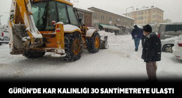 Kar yağışından en çok Gürün etkilendi