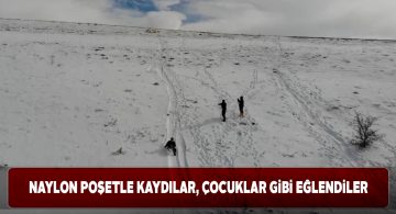 Vatandaşlar kar ile birlikte stres atmaya devam ediyor