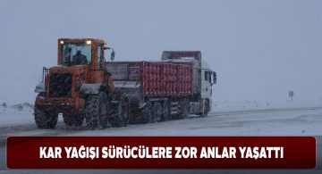 Sürücüler yoğun kar yağışında zorlandı, İHA ekibi yolda mahsur kaldı