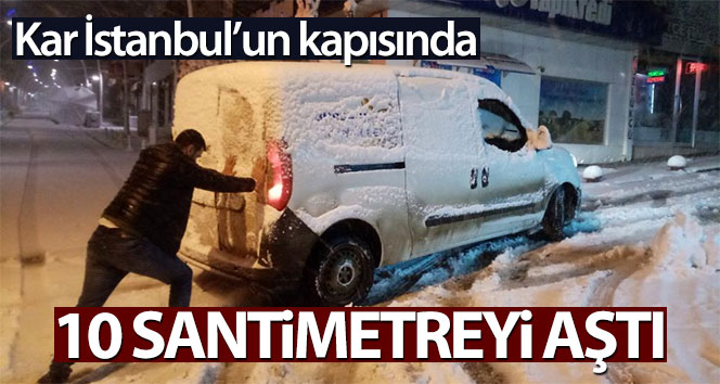 Tekirdağ’da kar 10 santimetreyi aştı
