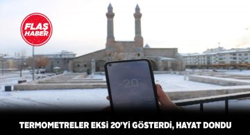Sivas’ta termometreler sıfırın altında 20’de
