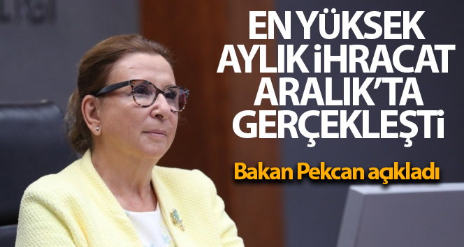 Ticaret Bakanı Ruhsar Pekcan: Aylık en yüksek ihracat 17,8 milyar dolar ile Aralık 2020’de gerçekleşti ‘