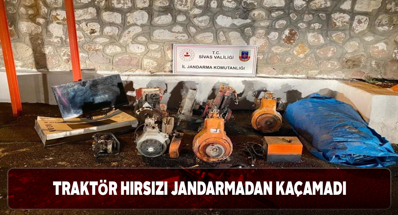 Traktörü ve römorkunu çaldı ama kaçamadı