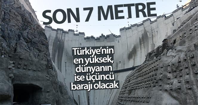 Yusufeli Barajı’nda son 7 metreye girildi