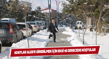 ALES’e girecek adaylar eksi 20 dereceye varan soğukta zamanla yarıştı