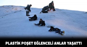 Çocuklar yağan karın tadını çıkarmaya devam ediyor