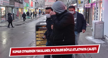 Kaçak kumar baskınında polisten kaçma teşebbüsü