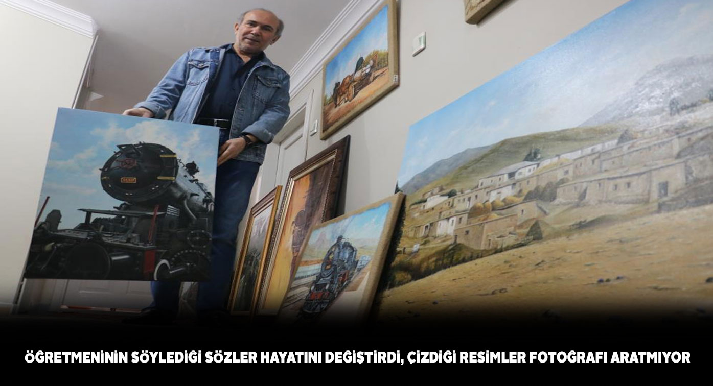 TCDD emeklisi Sivaslı ressamın eserleri beğeni topluyor