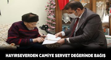 Yaşlı hayırsever camii inşaatına 5 milyon TL bağışladı
