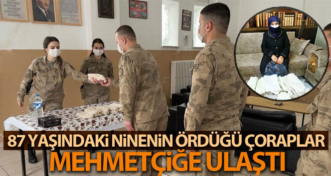 87 yaşındaki ninenin ördüğü çoraplar, Mehmetçiğe ulaştı